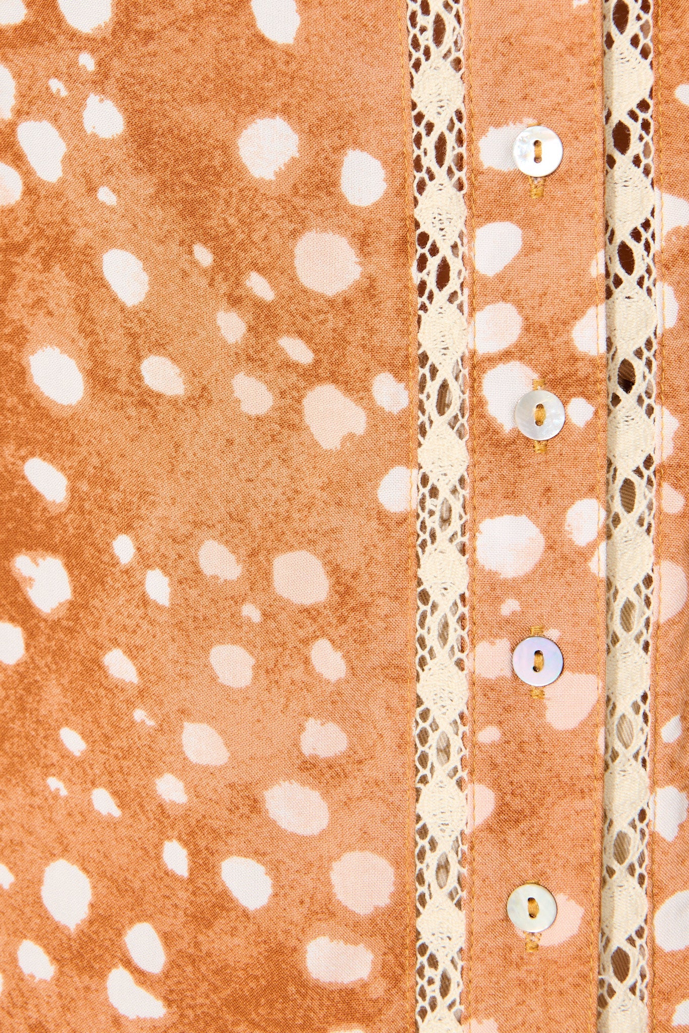 Josie Top in Tan with Cream Spot