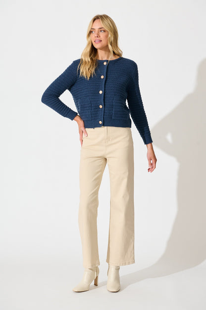 Cartagena Knit Cardigan In Navy