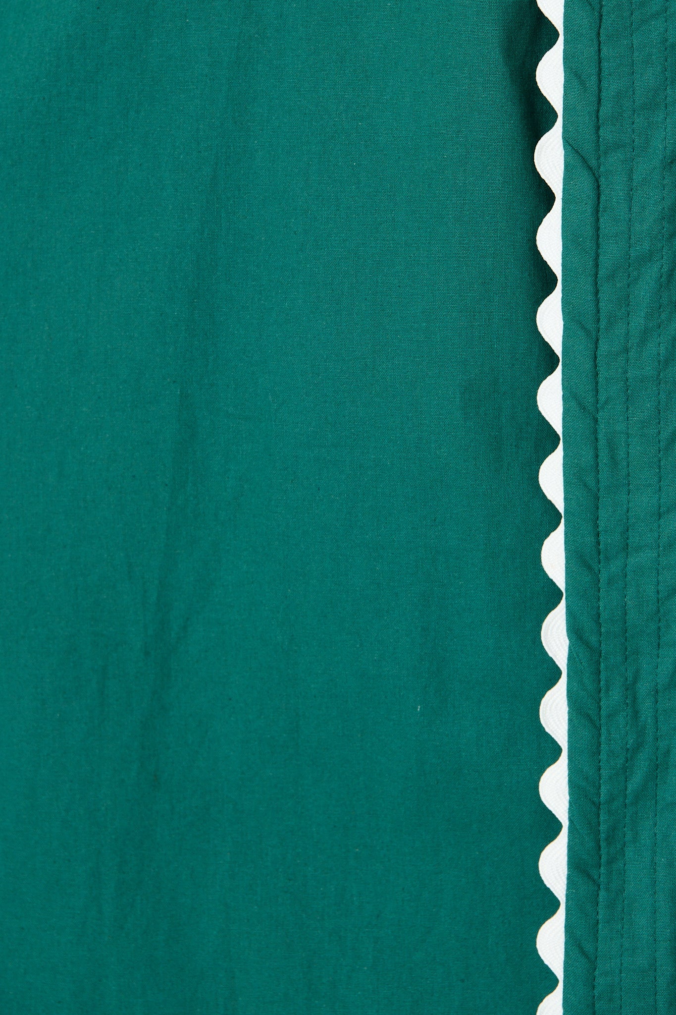 Lilyfield Midi Shirt Dress in Emerald with Contrast Trim Cotton