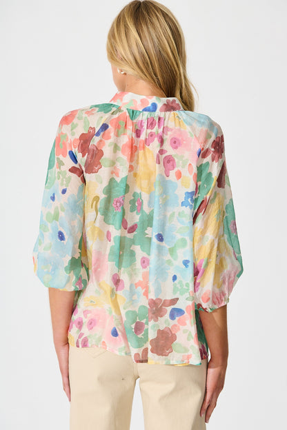 High Life Top in Multi Floral