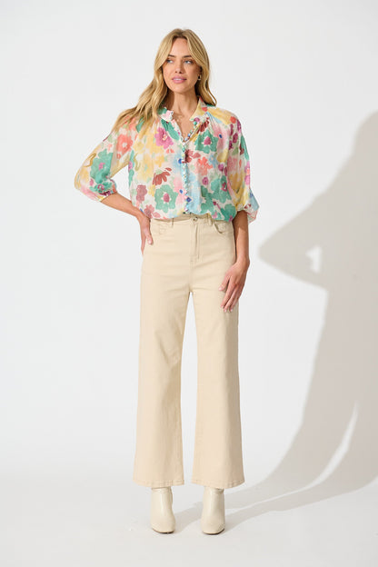 High Life Top in Multi Floral