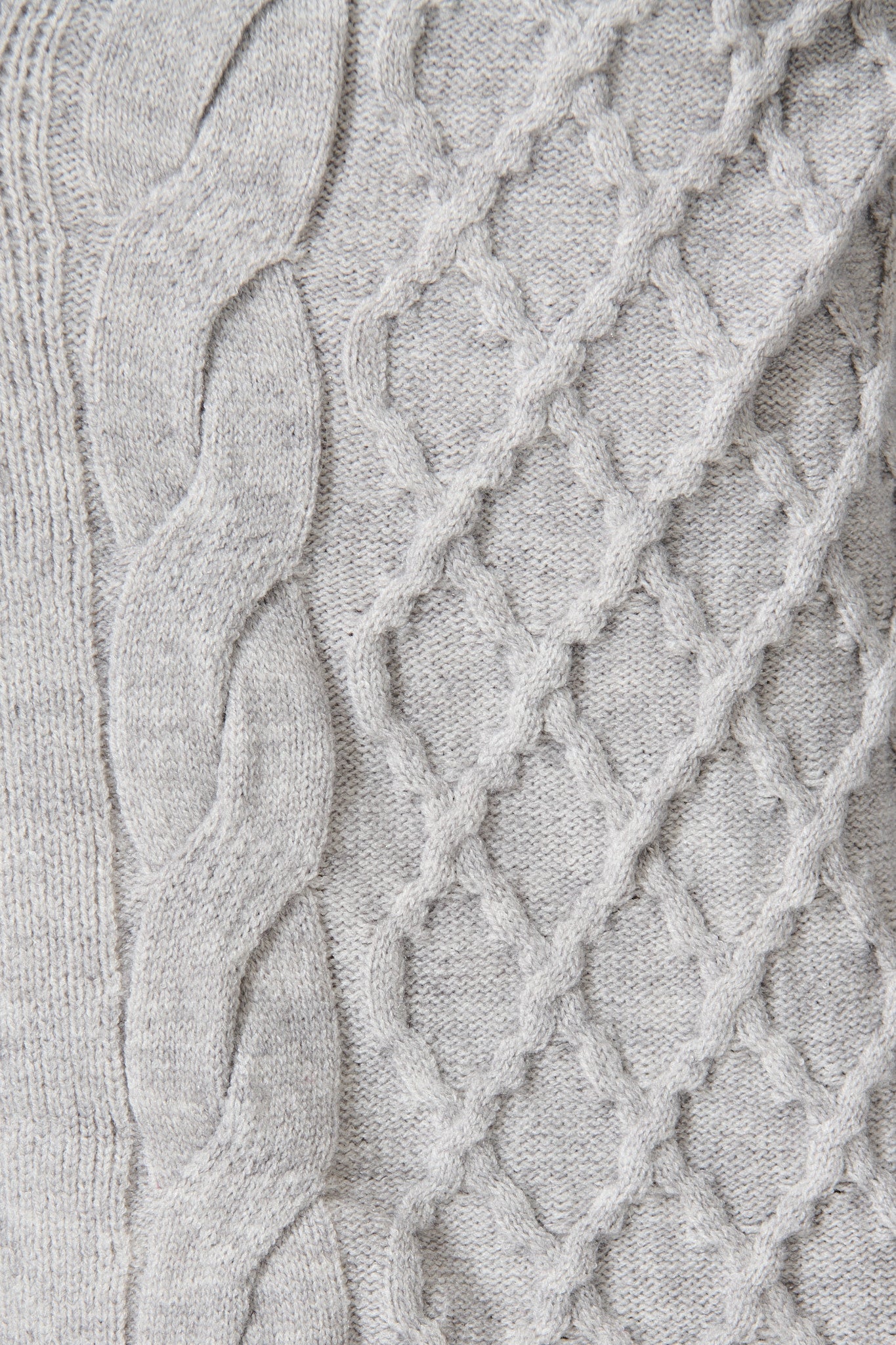 Okina Knit Cardigan In Grey Marle Wool Blend