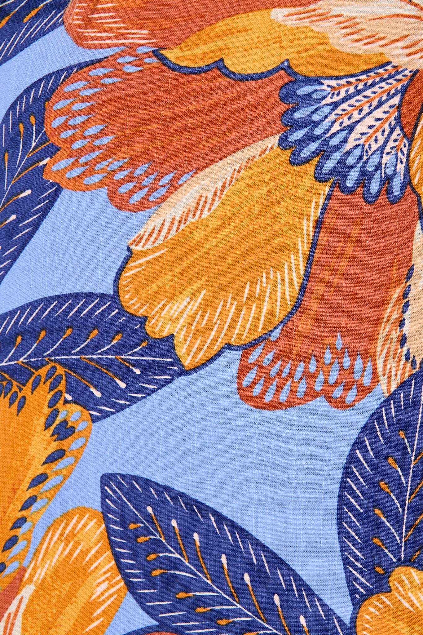 Bambi Top in Multi Print Linen Blend