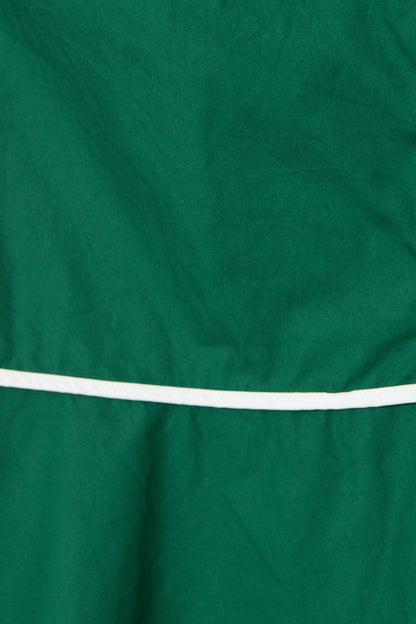 Rhea Maxi Shirt Dress in Emerald with Contrast Piping Cotton