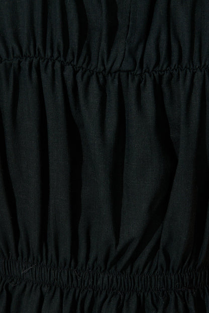 Bria Top in Black Linen Blend