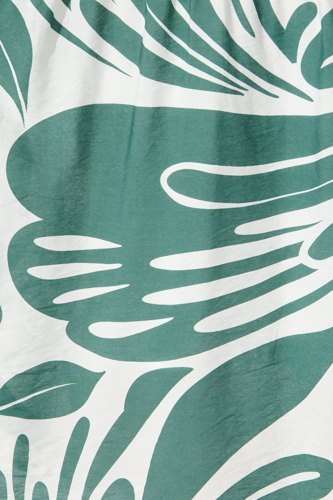 Talk To Me Midi Dress in Green with White Print