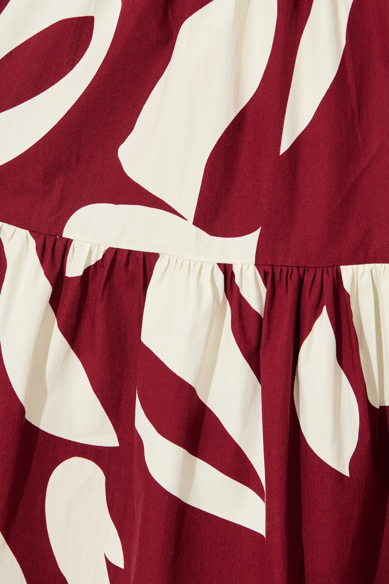 Endless Wishes Midi Shirt Dress in Wine with White Cotton