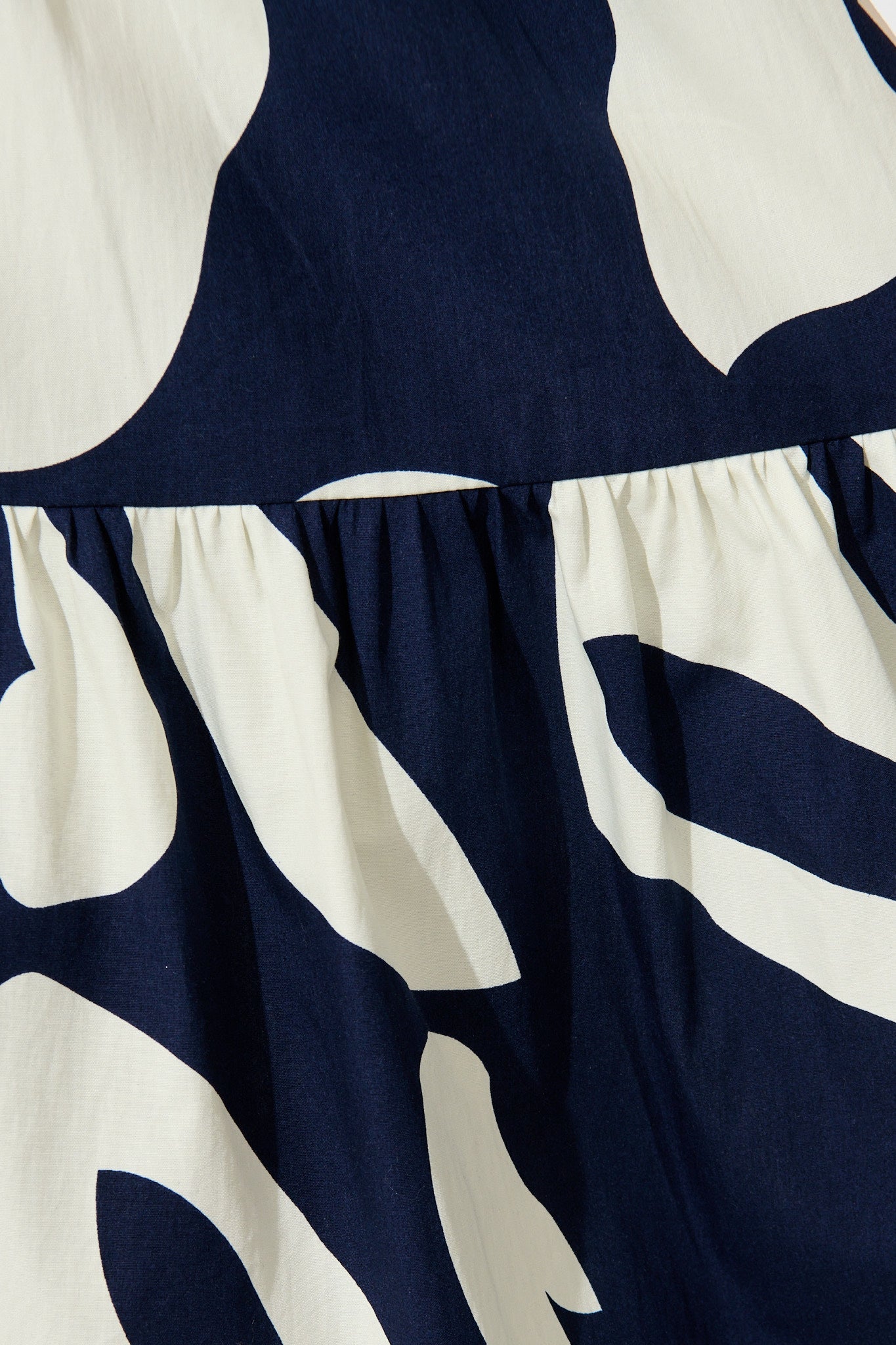 Endless Wishes Midi Shirt Dress in Navy with White Cotton