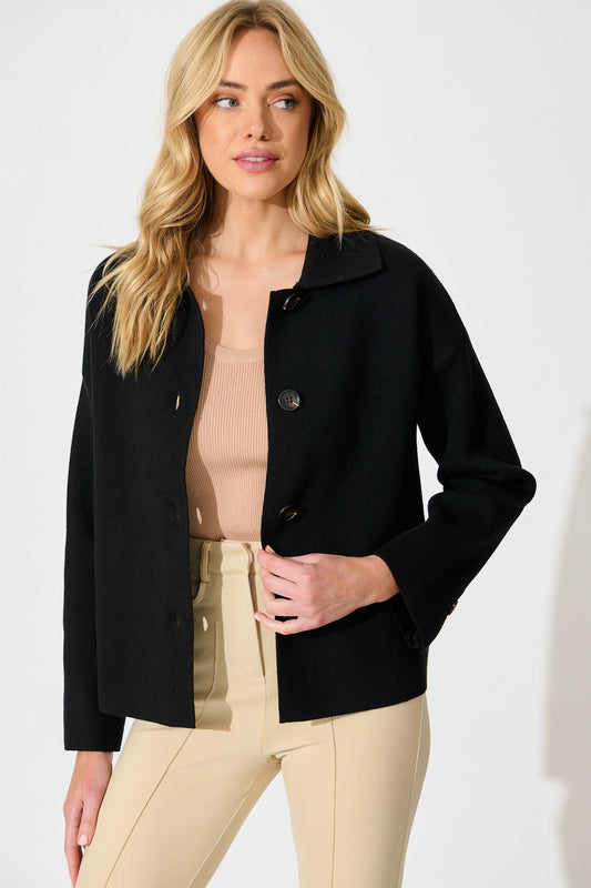 Lillian Knit Cardigan in Black