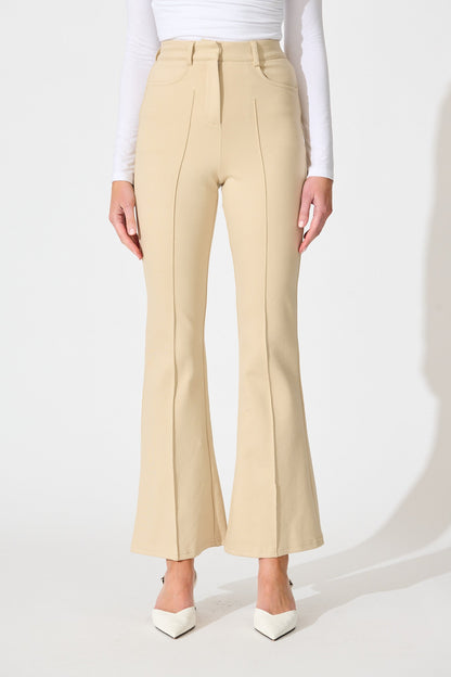Workflow Stretch Pintuck Pant in Beige
