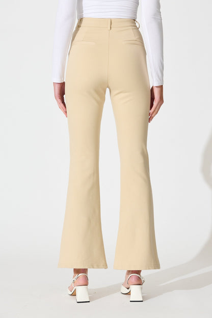 Workflow Stretch Pintuck Pant in Beige