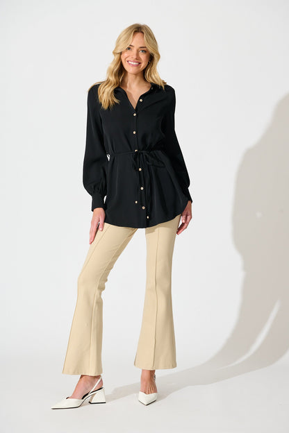 Workflow Stretch Pintuck Pant in Beige