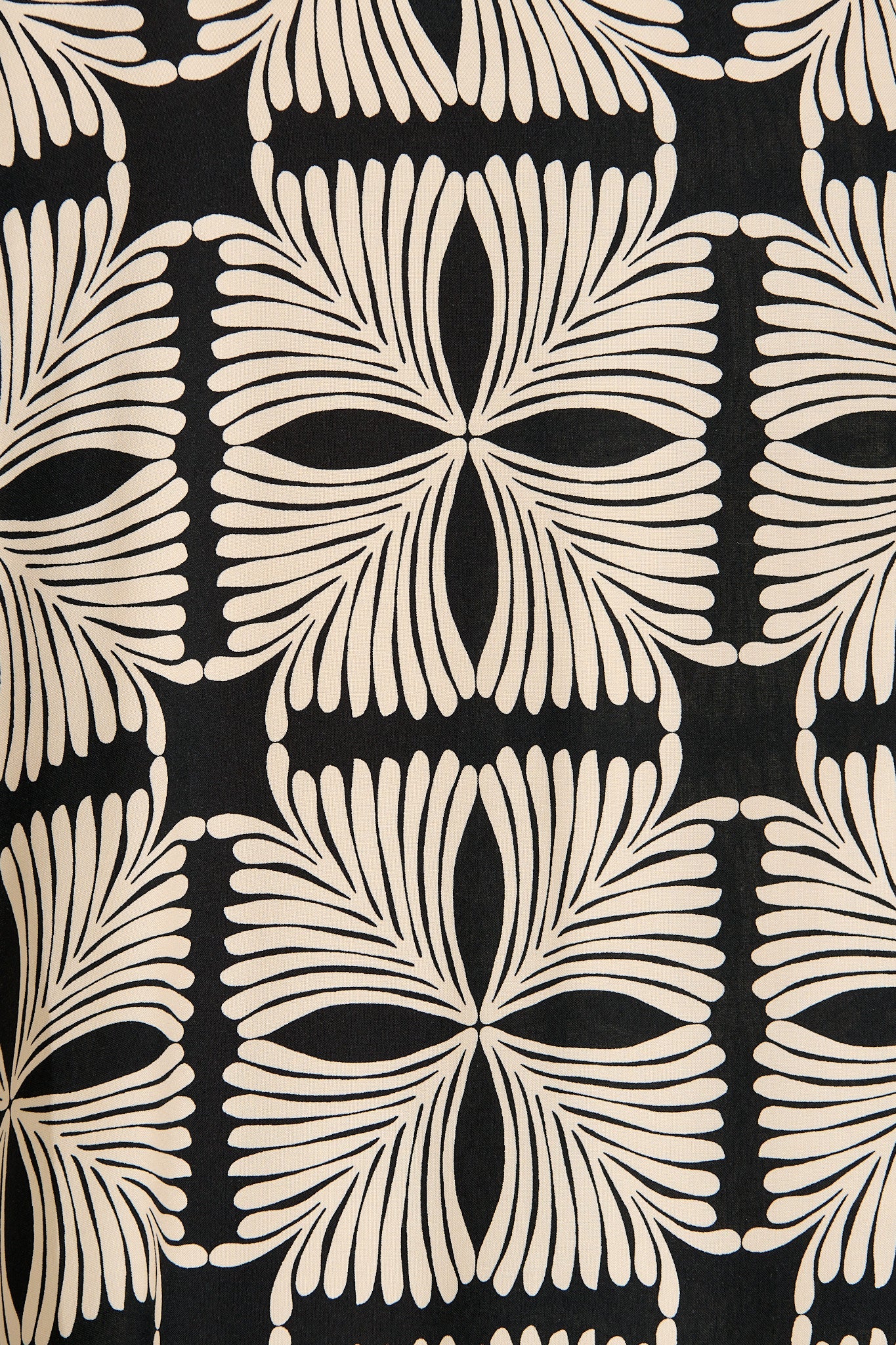 Mariah Petite Pant in Cream with Black Tile Print