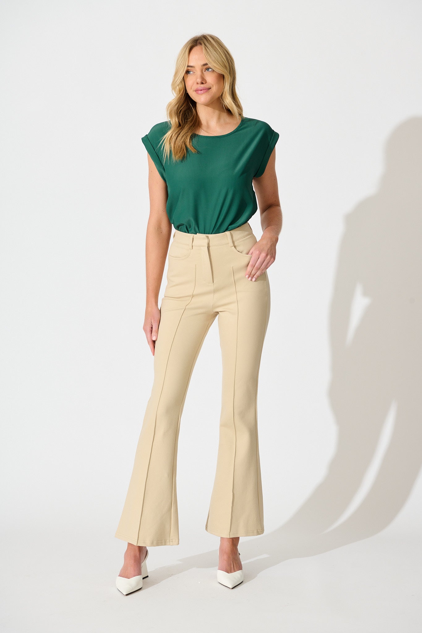 Rejina Top in Emerald Green