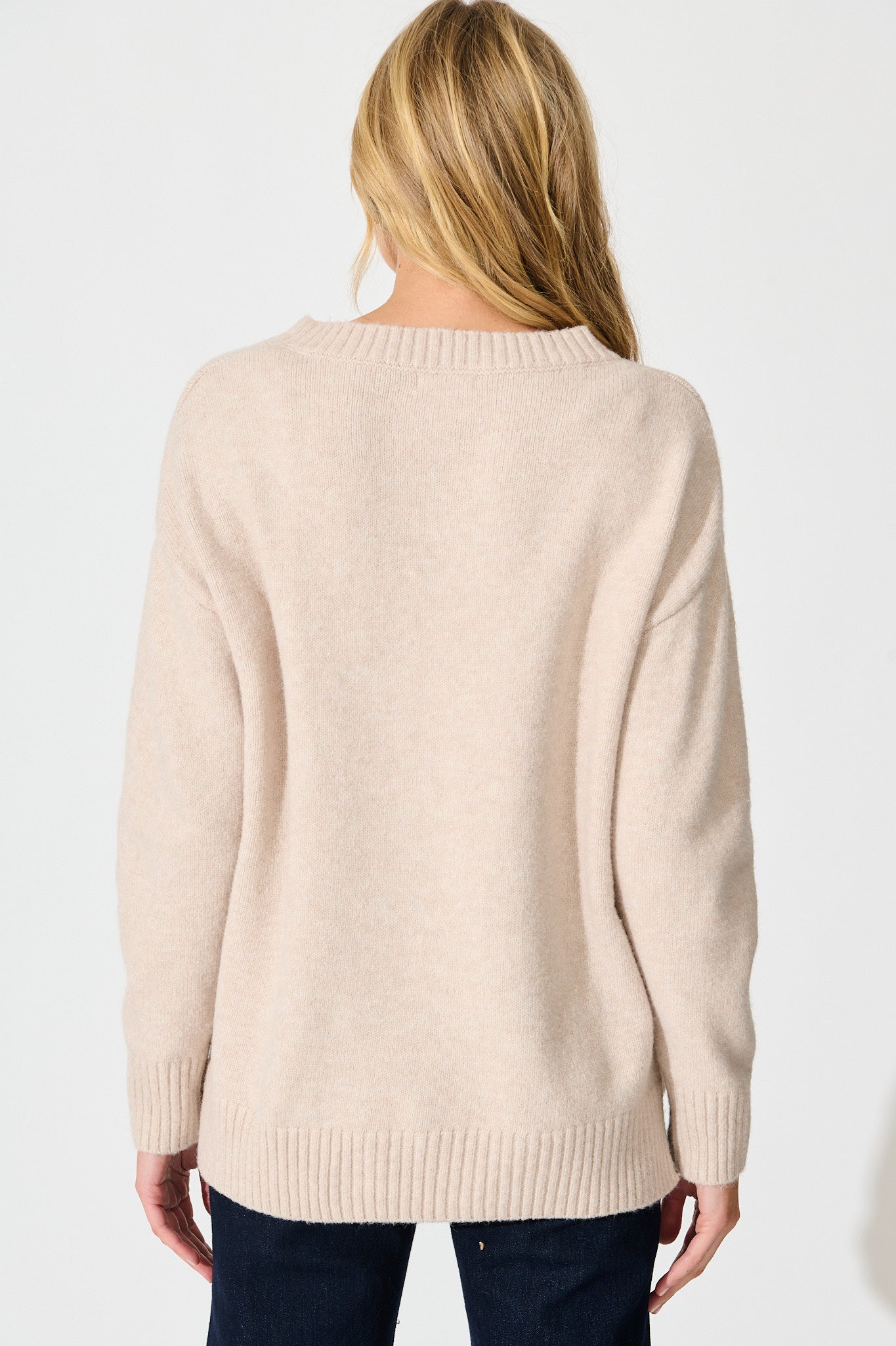 Ashton Knit in Beige Wool Blend