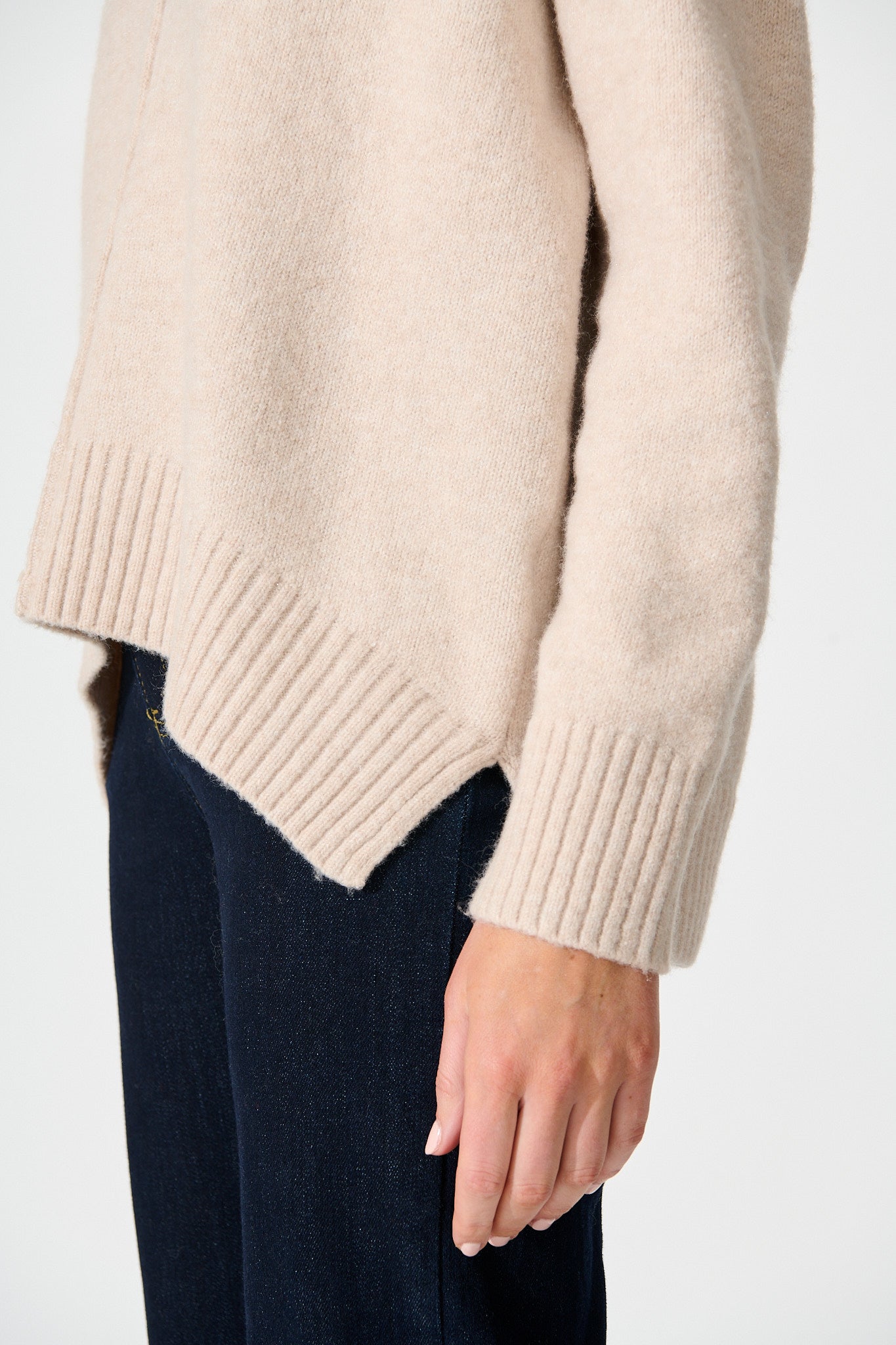Ashton Knit in Beige Wool Blend