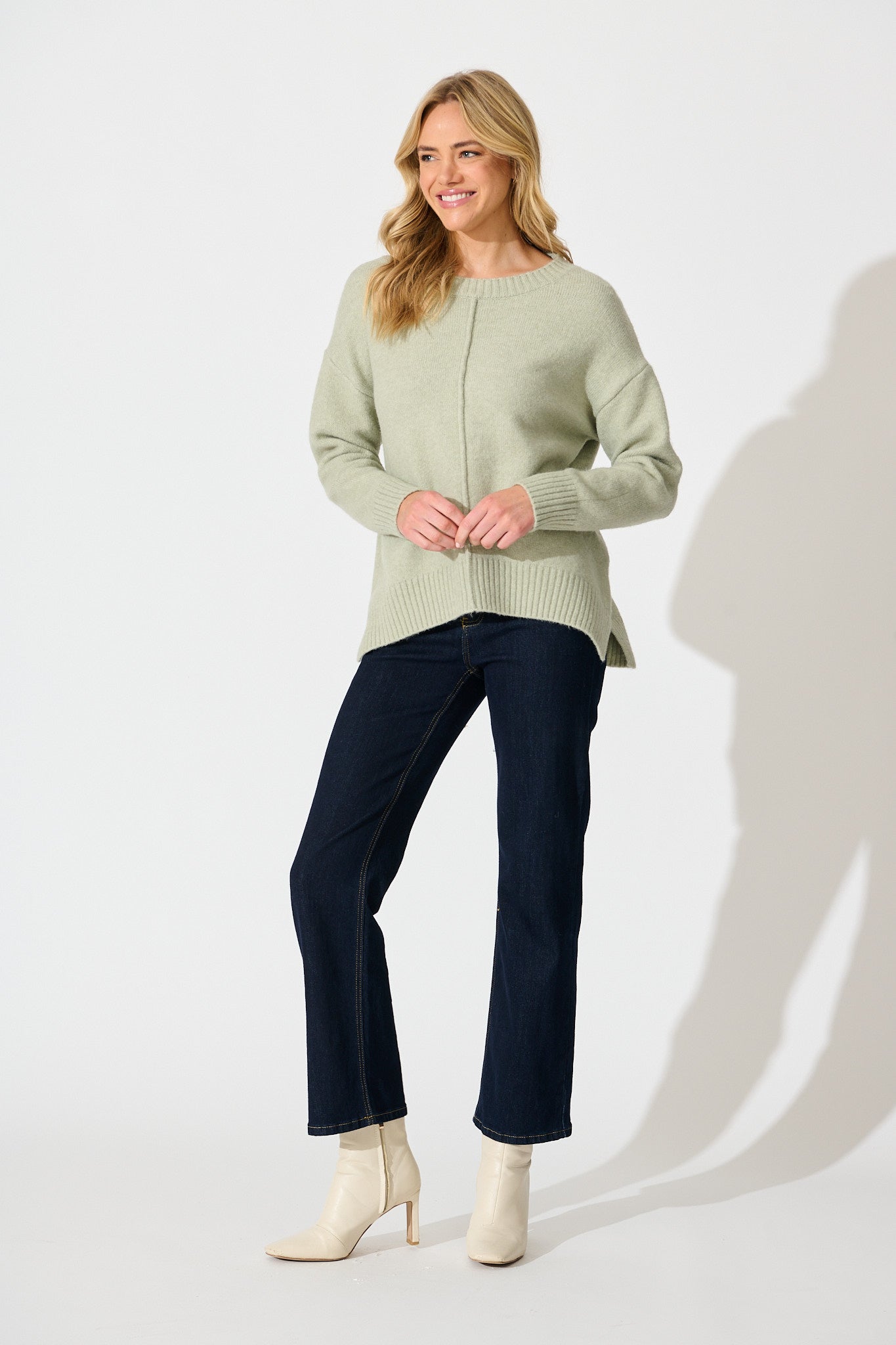 Ashton Knit in Sage Wool Blend
