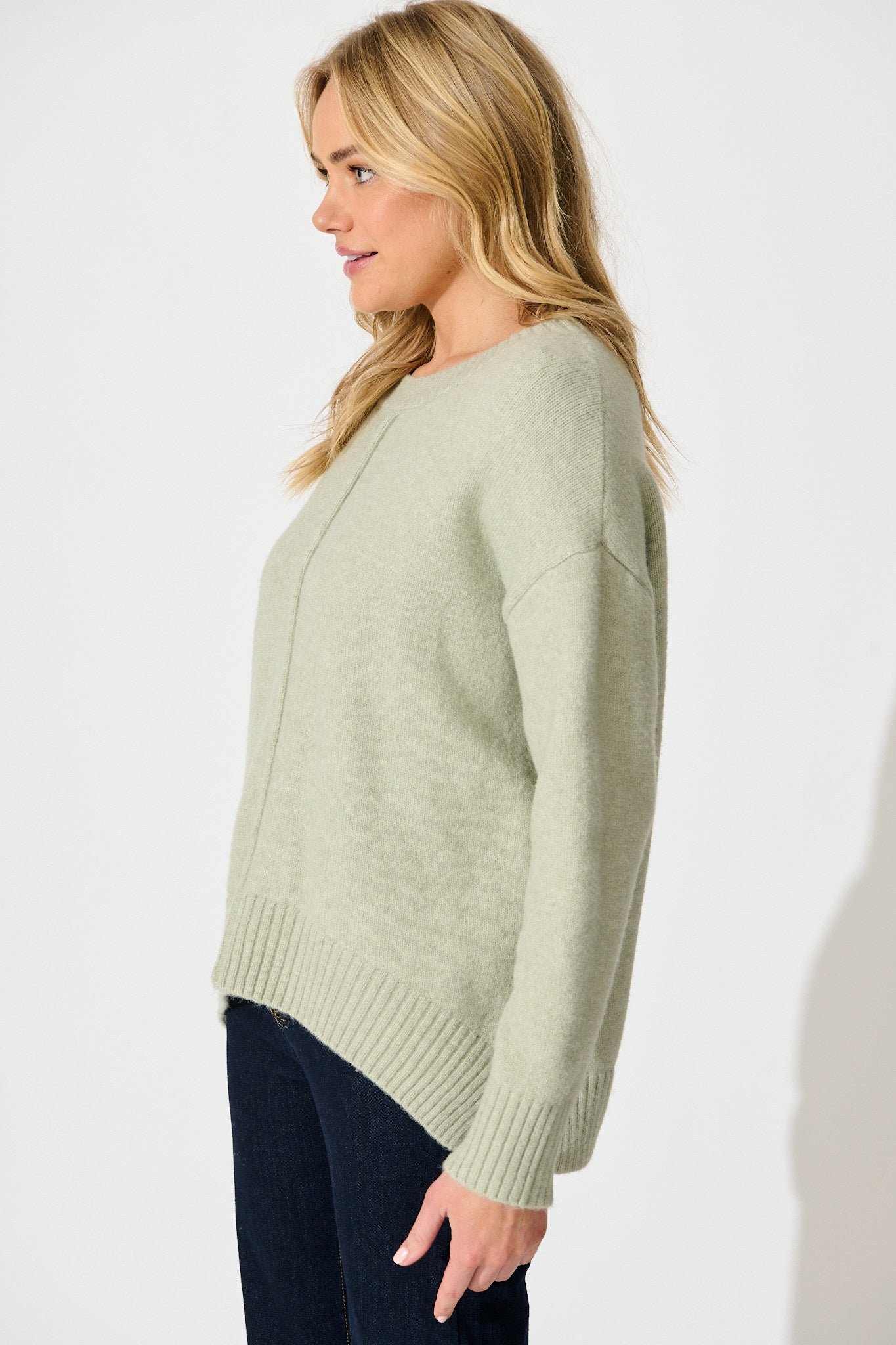Ashton Knit in Sage Wool Blend