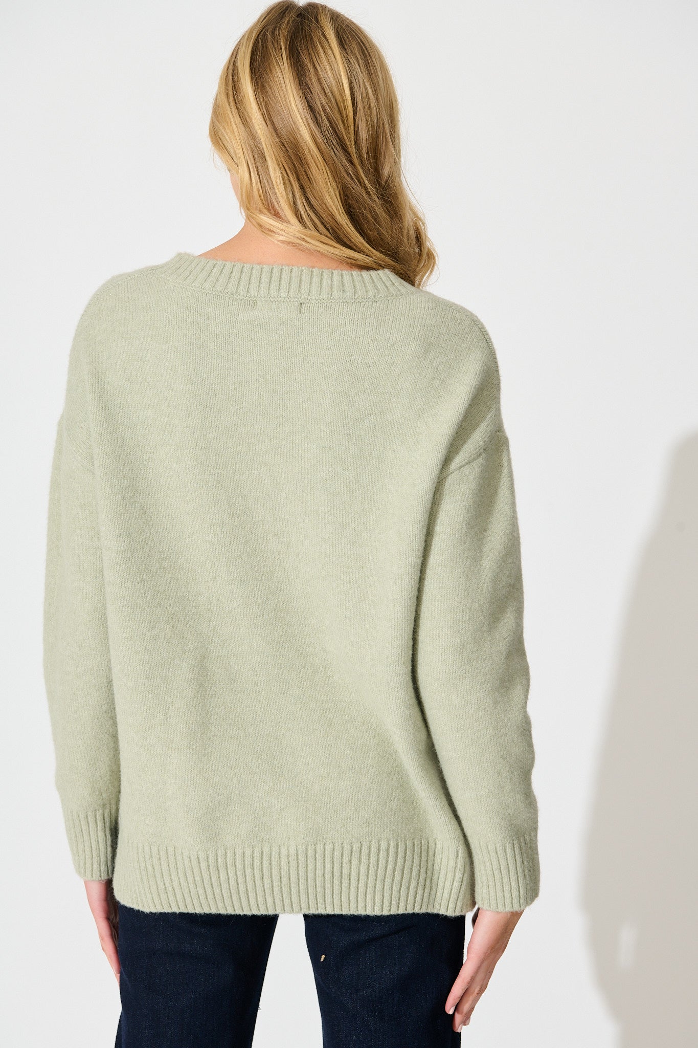 Ashton Knit in Sage Wool Blend
