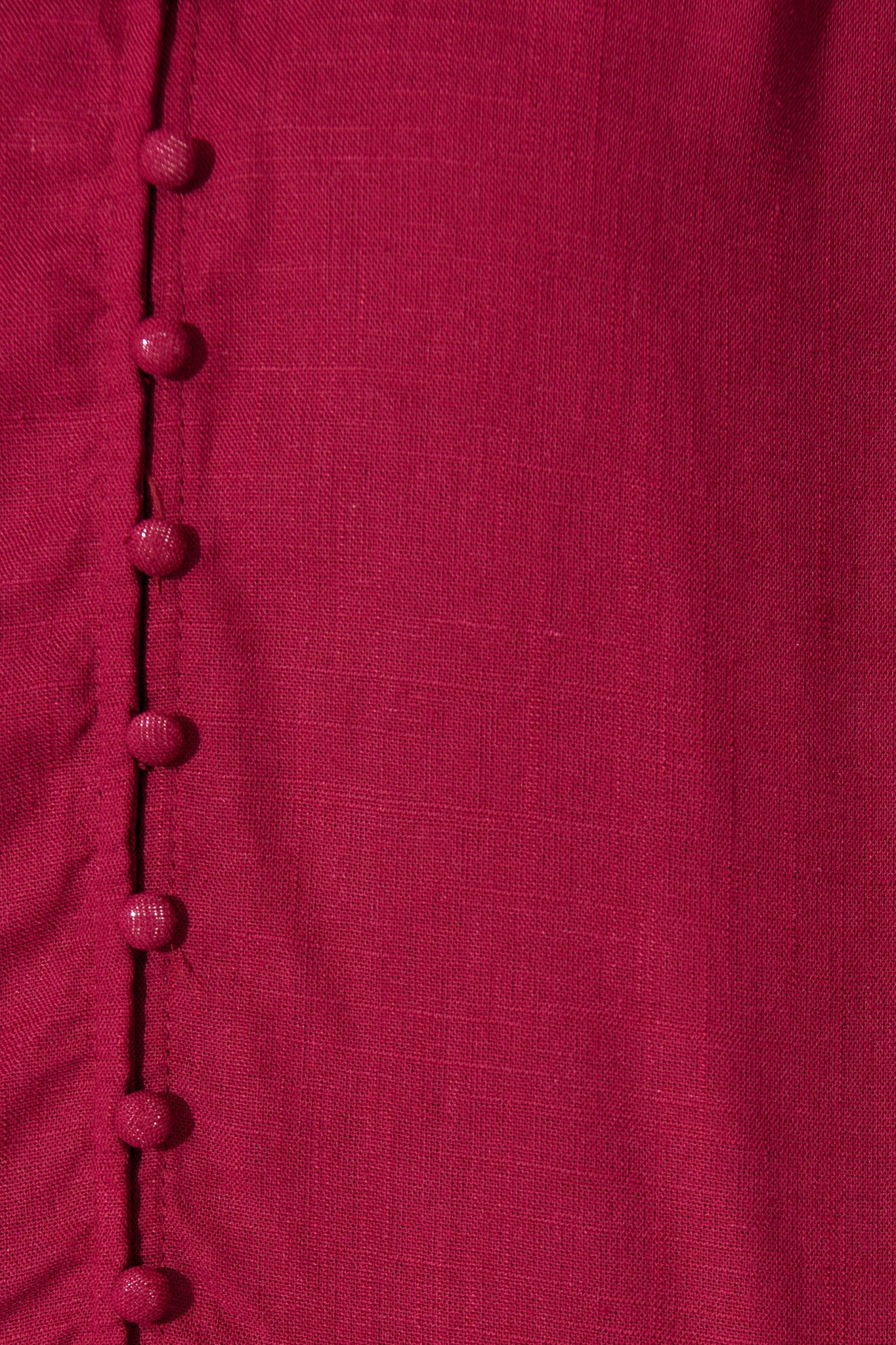 Brianna Top in Wine Linen Blend