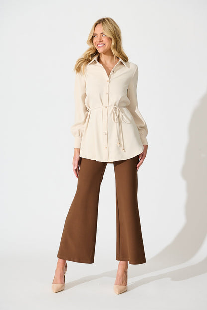 Office Muse Shirt in Beige