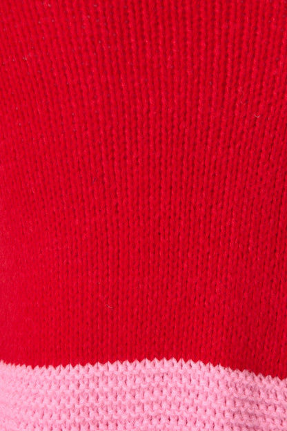 Dreamcatcher Knit Cardigan in Red Wool Blend