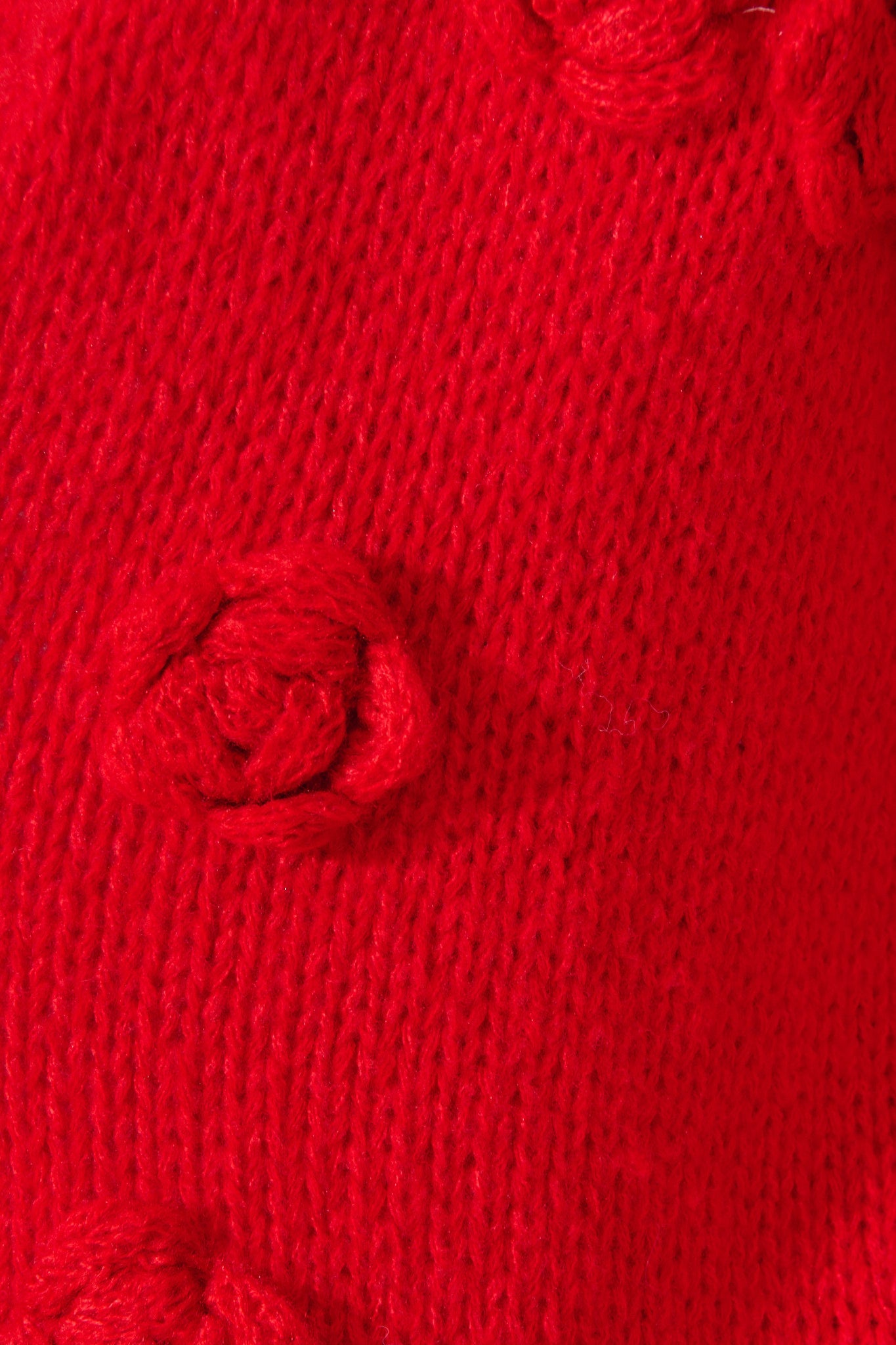 Hana Knit Cardigan in Red Wool Blend