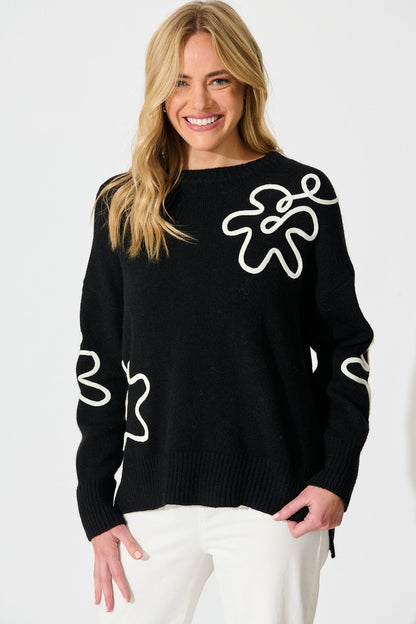 Endless wishes Knit in Black Wool Blend