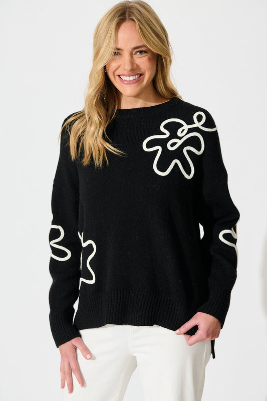 Endless wishes Knit in Black Wool Blend