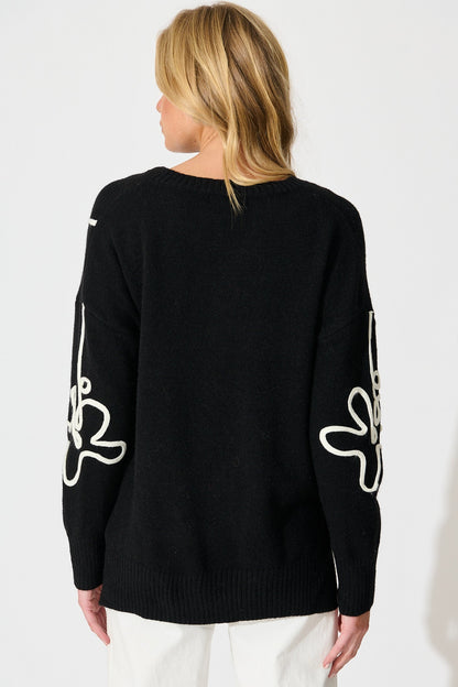 Endless wishes Knit in Black Wool Blend