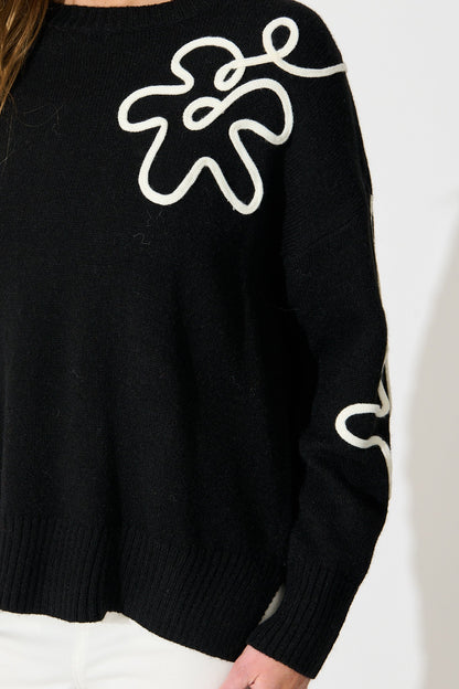 Endless wishes Knit in Black Wool Blend