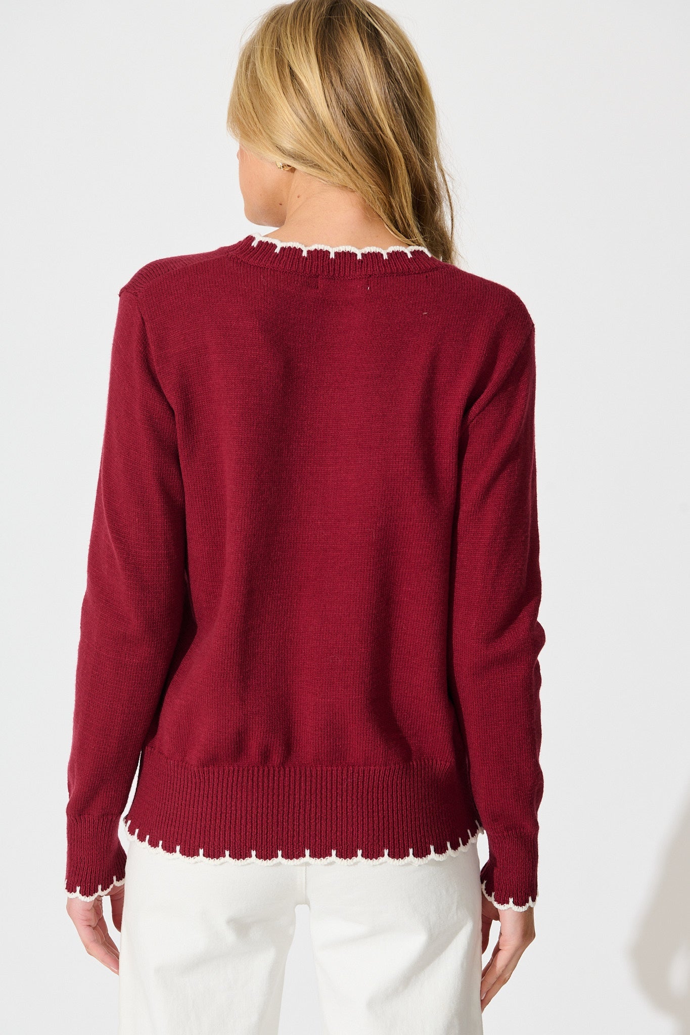 Love language Knit in Wine Wool Blend