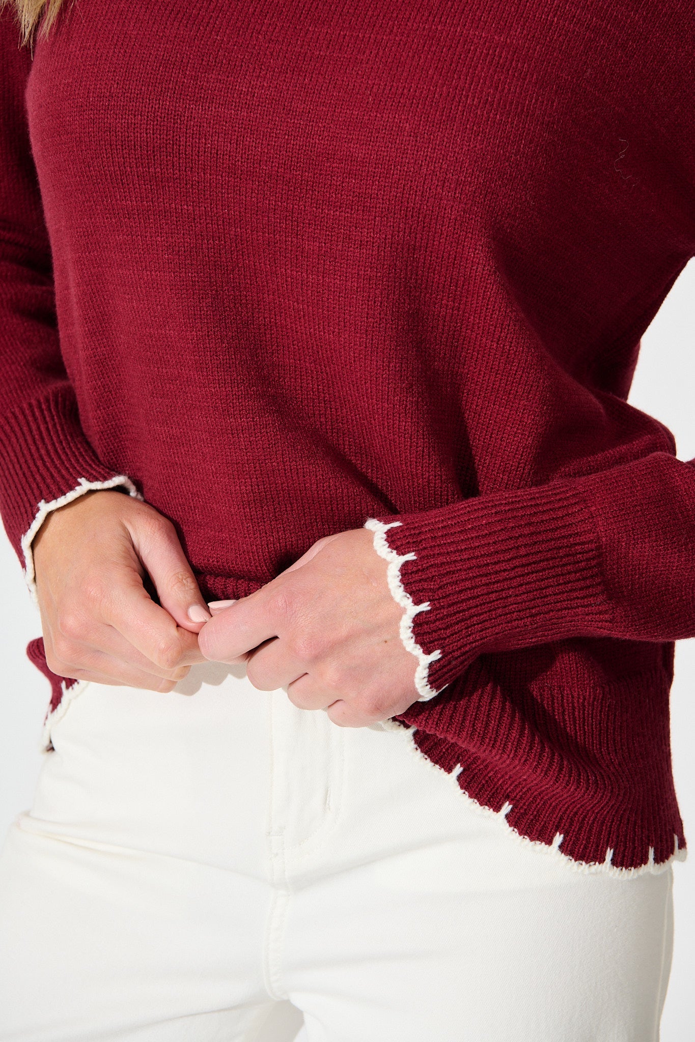 Love language Knit in Wine Wool Blend