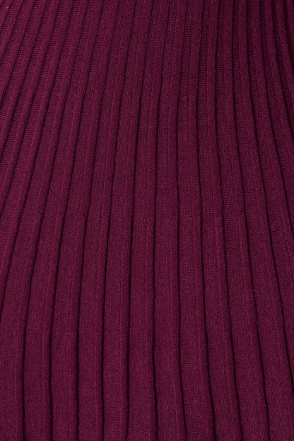 Poised Perfection Knit Dress in Plum
