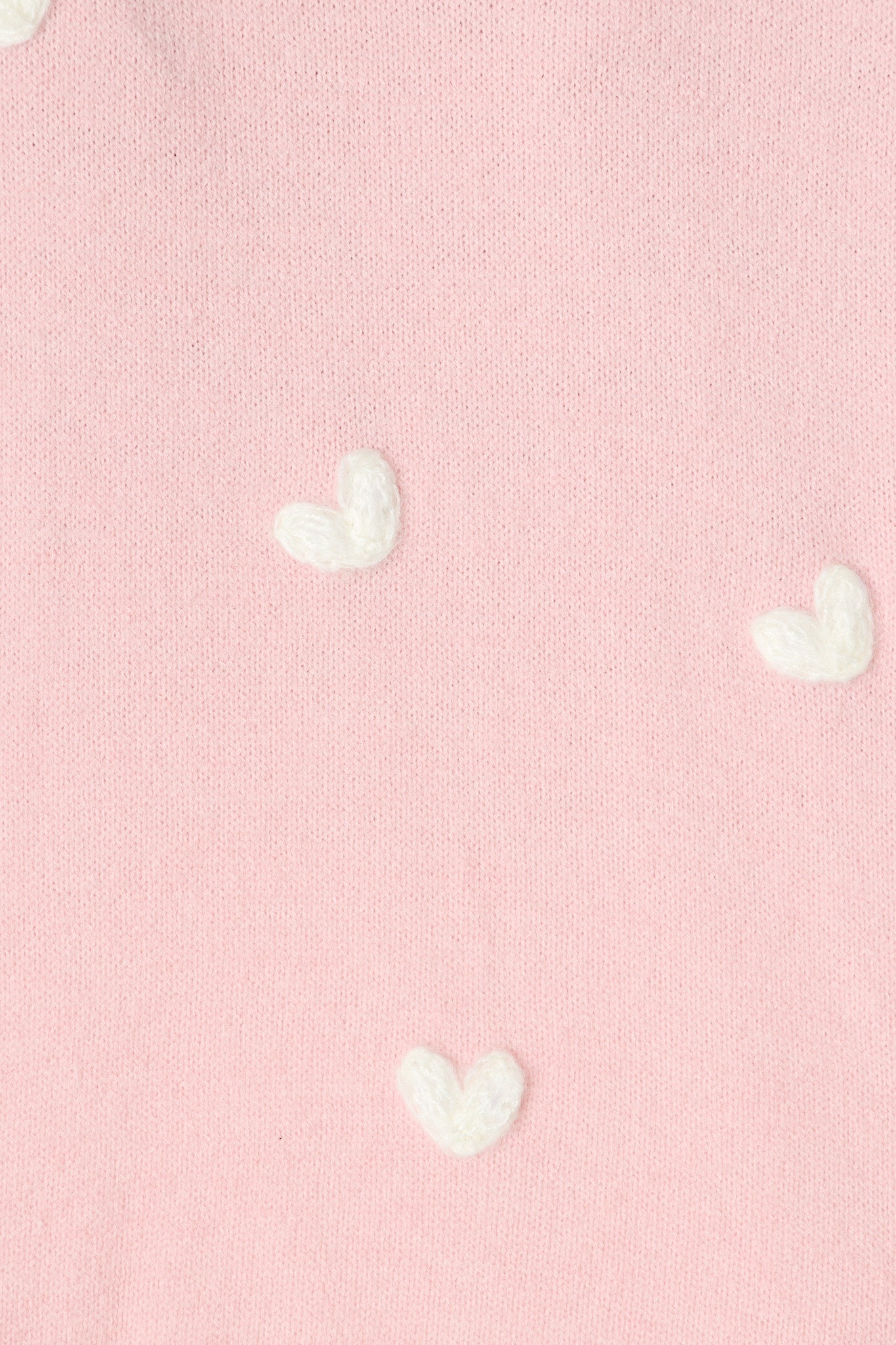 Angie Knit in Pink with Cream Heart Wool Blend