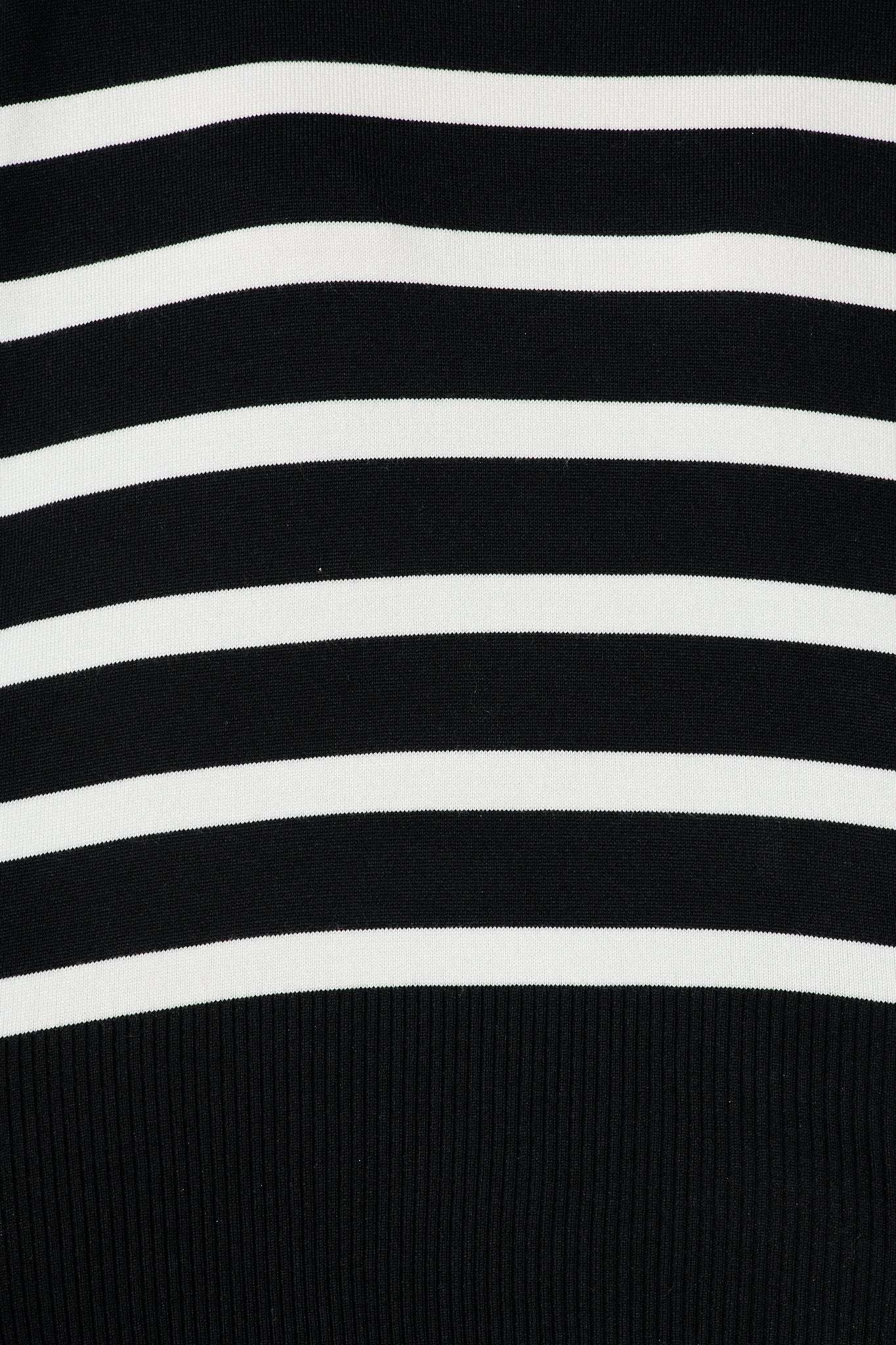 Dania Knit in Black with White Stripe Cotton Blend