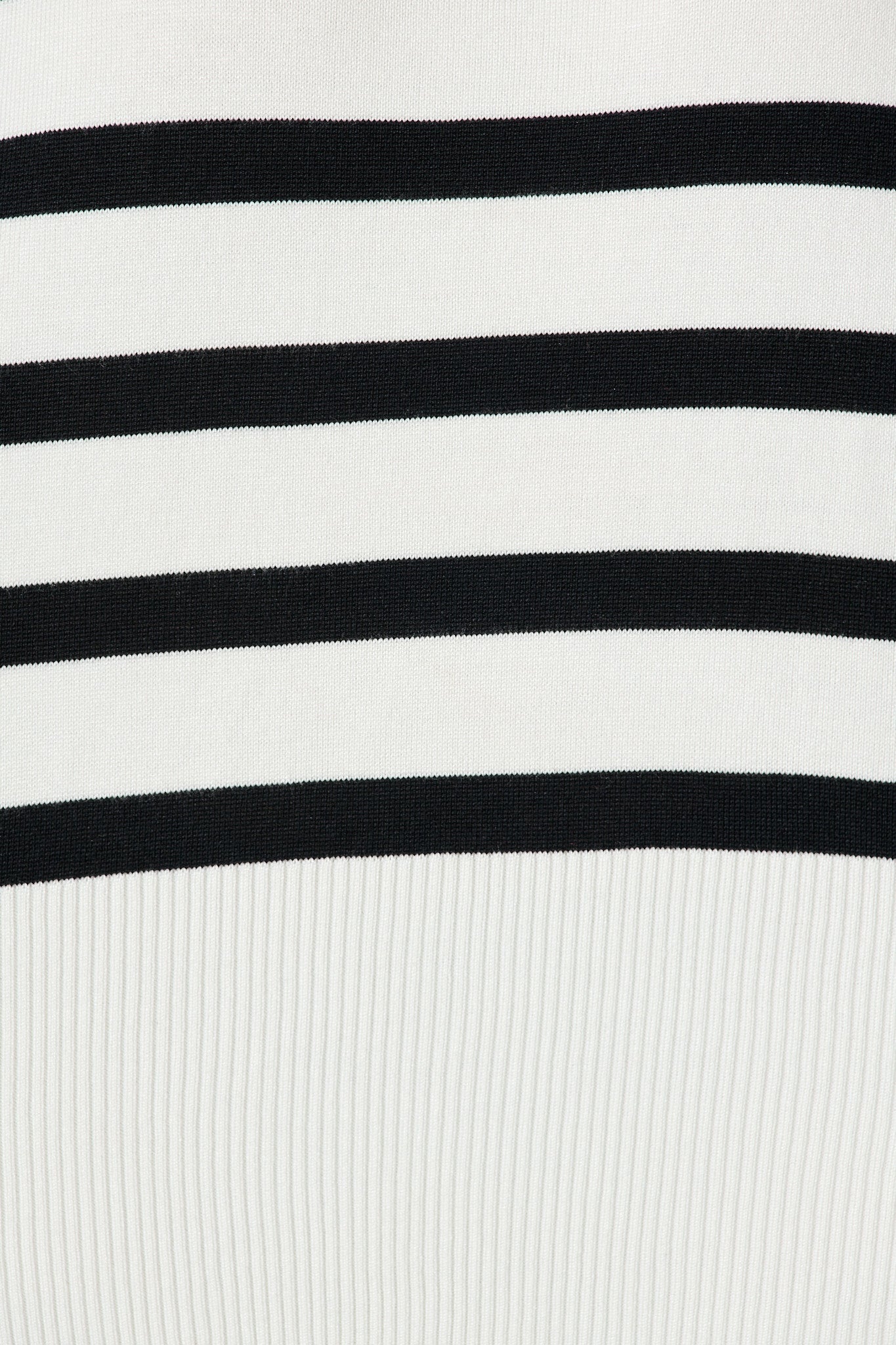 Dania Knit in White with Black Stripe Cotton Blend