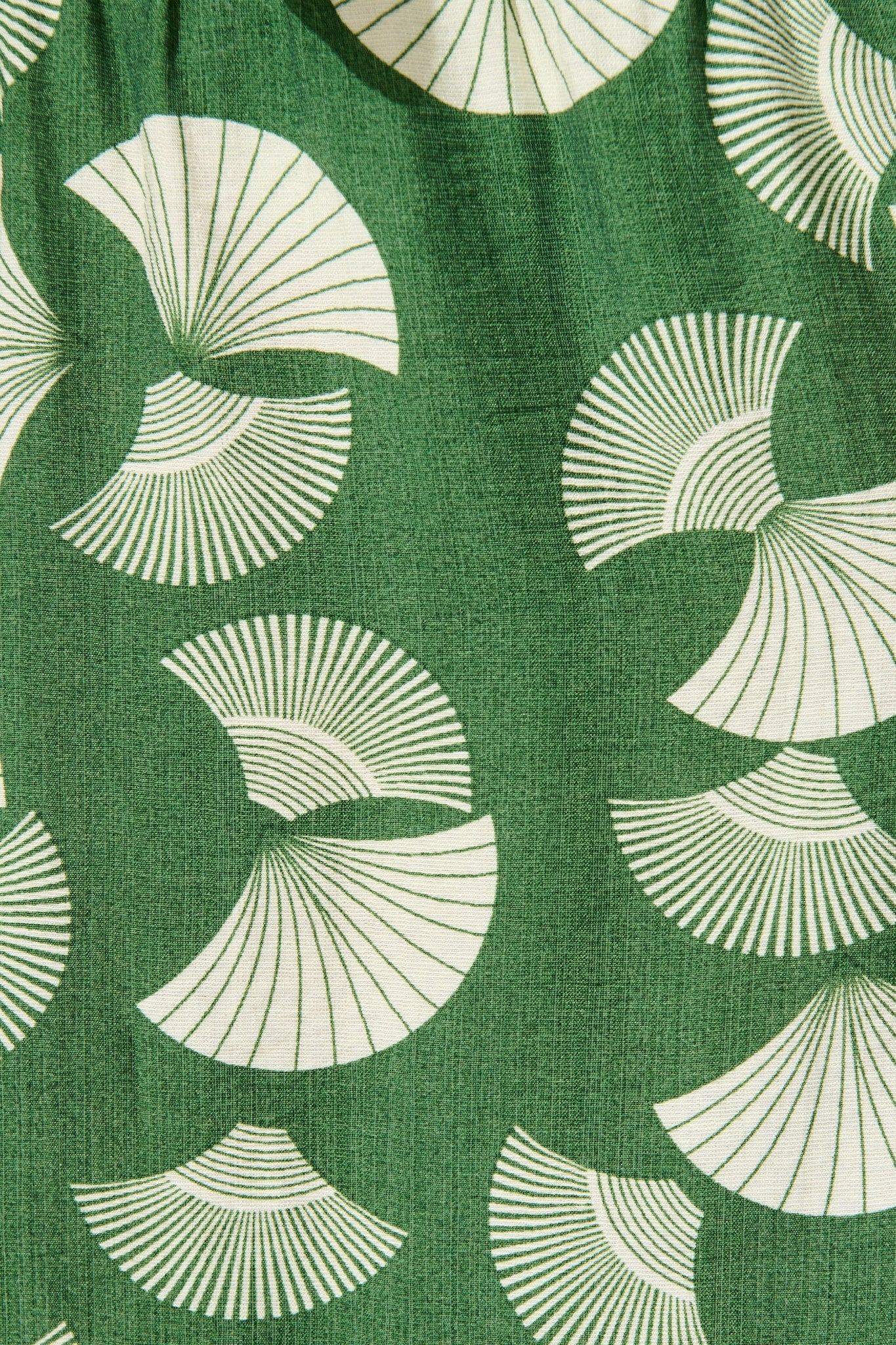 Donissa Midi Dress in Green with White Print