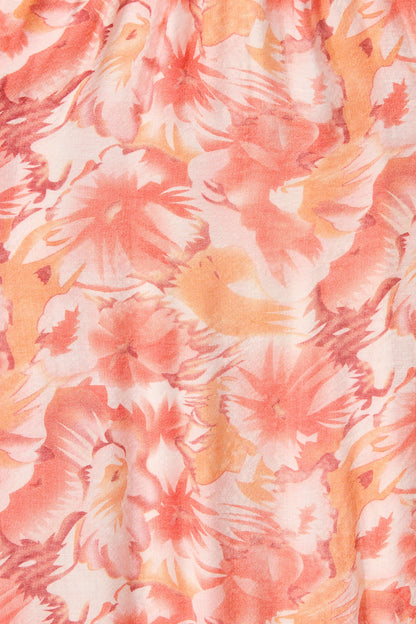 Marrakesh Midi Dress in Tangerine Floral