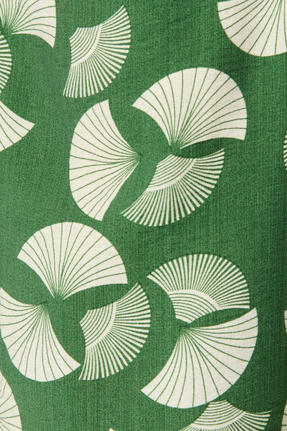 Dante Pant in Green with White Print