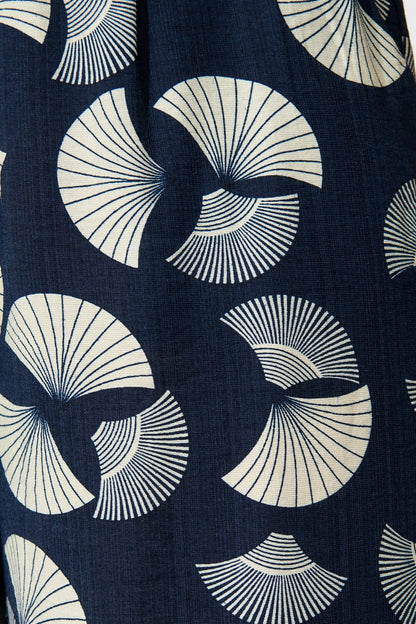 Dante Pant in Navy with White Print