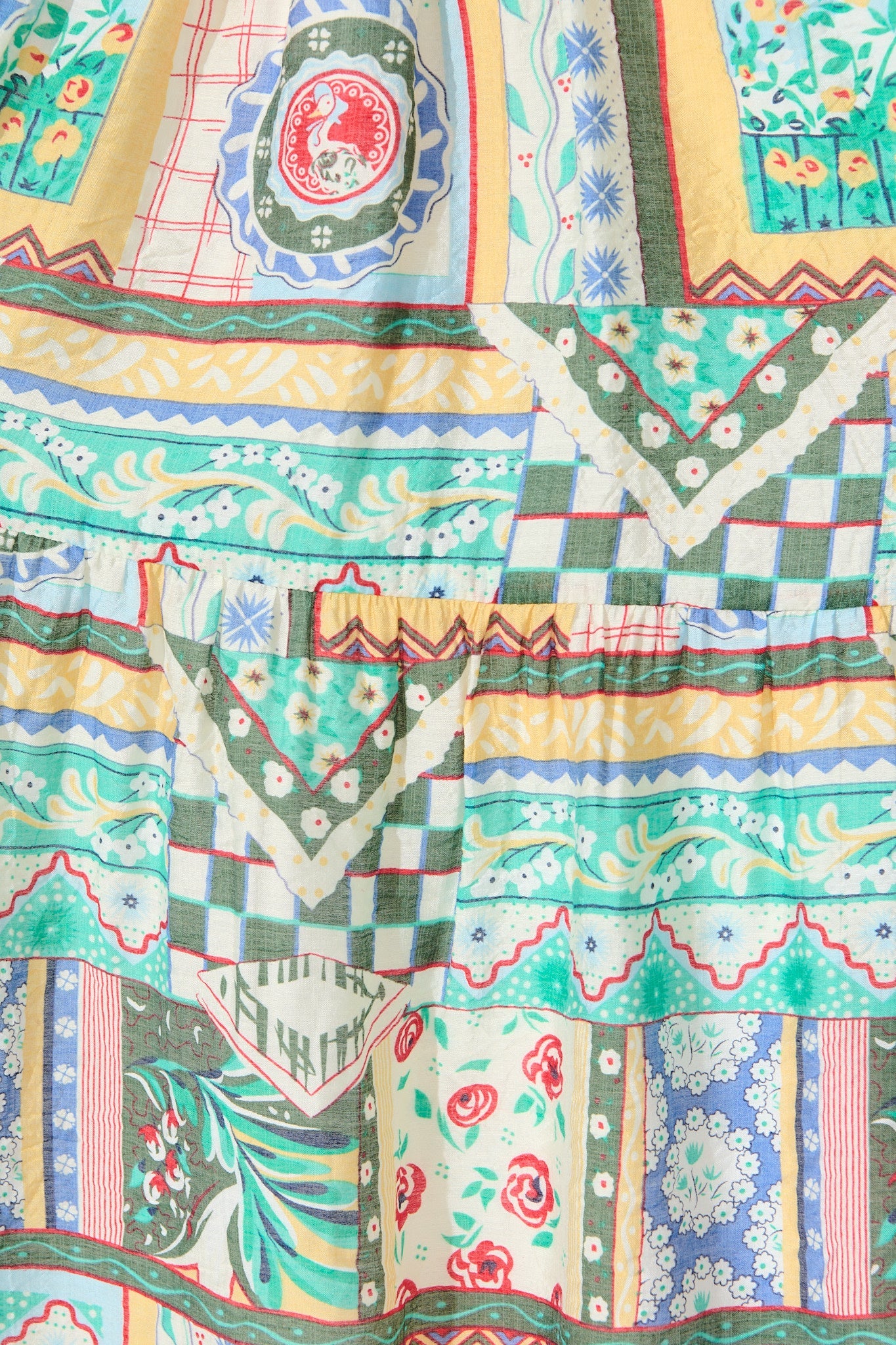 Westwood Midi Dress in Multi Patchwork Print