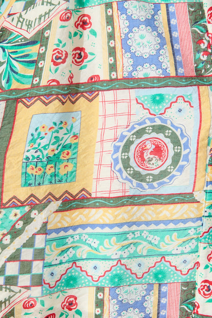 Janice Dress in Multi Patchwork Print