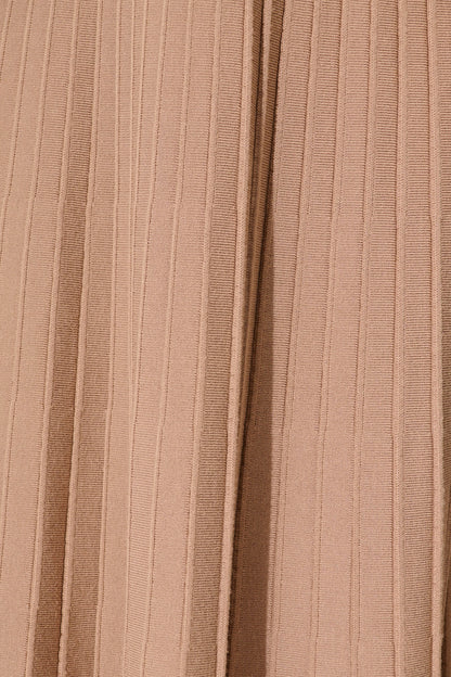 Empire Midi Knit Skirt in Mocha