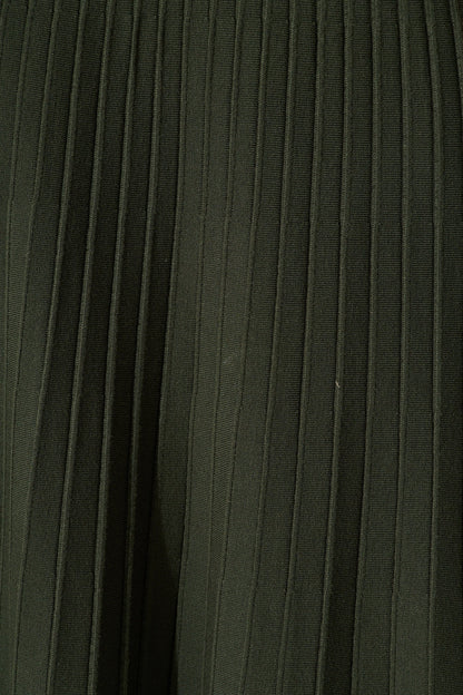 Empire Midi Knit Skirt in Emerald