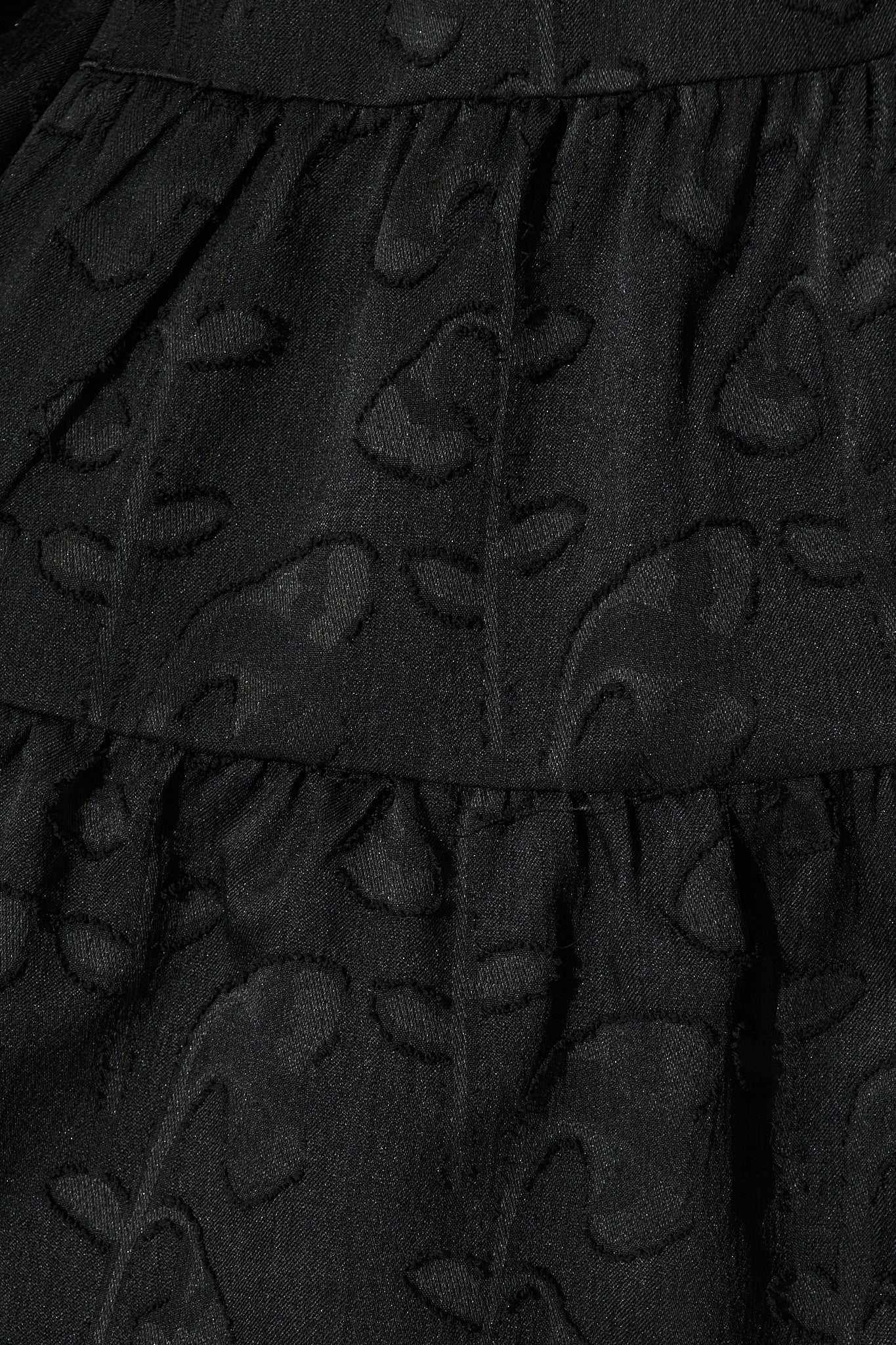 Poetic Charm Dress in Black Burnout Cotton Blend