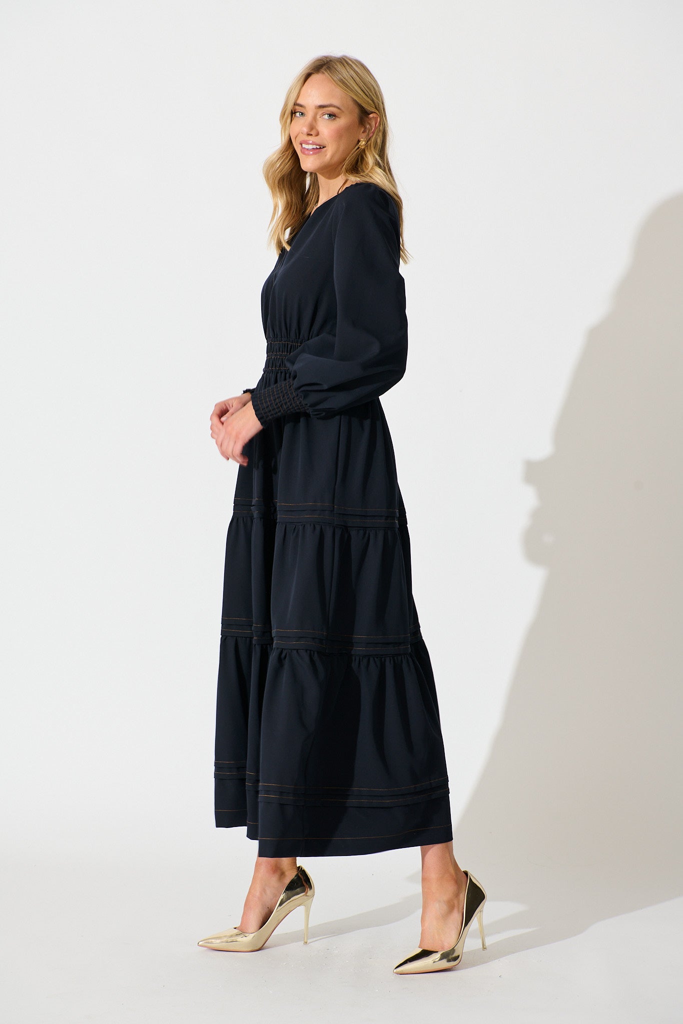 Love and Laughter Maxi Dress in Navy