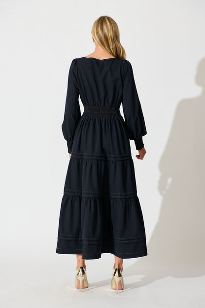 Love and Laughter Maxi Dress in Navy