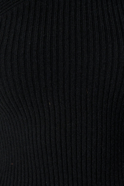 Kiss At Midnight Knit Top in Black