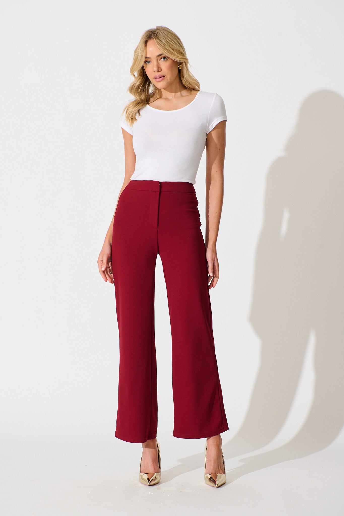 Executive Edge Pant in Wine